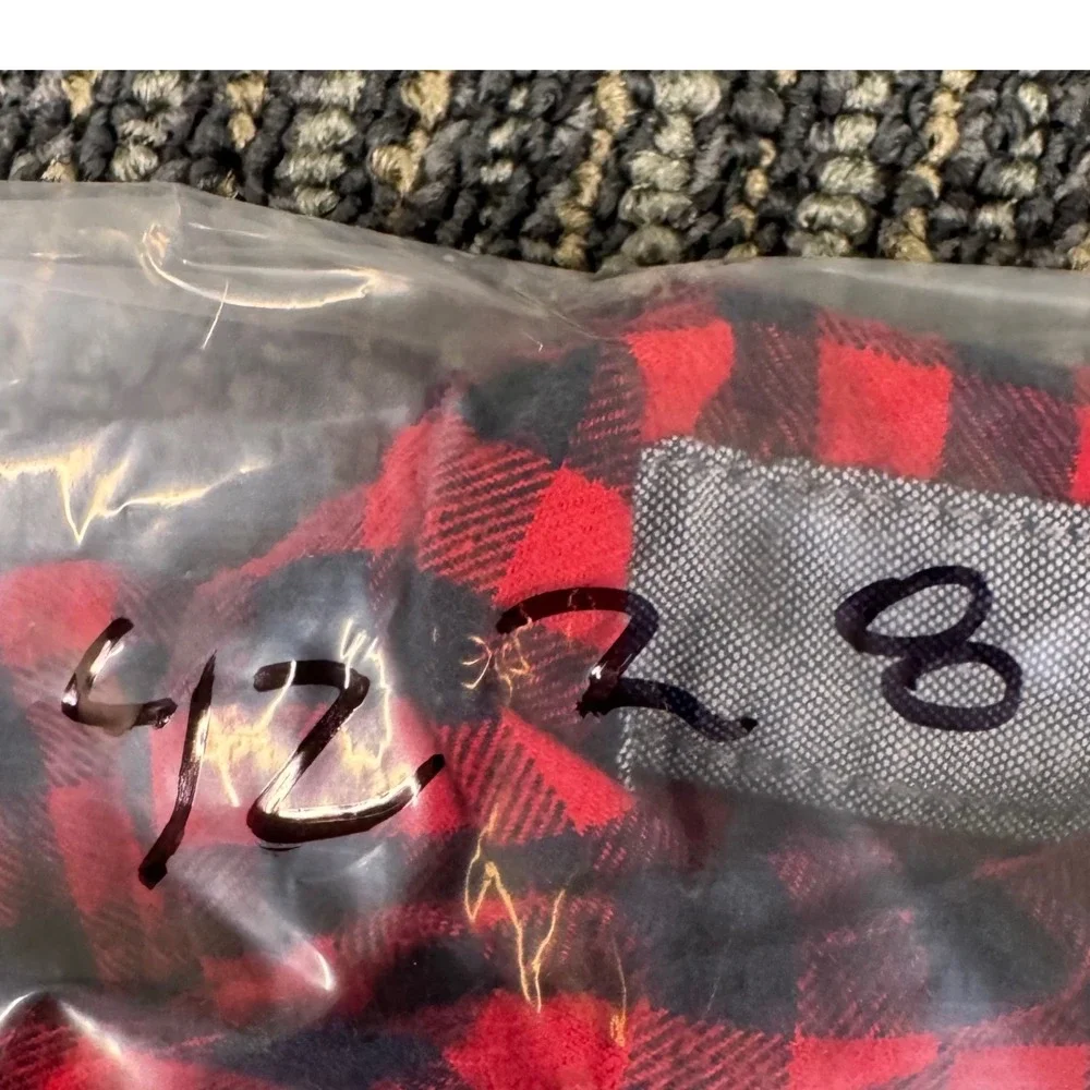 OshKosh B'gosh Flannel Shirt Toddler 5T Red Black Excellent Buffalo Plaid Button